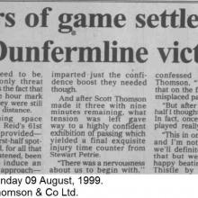 The Courier Report 09/08/1999 (InvernessCaledonianThistle(h))